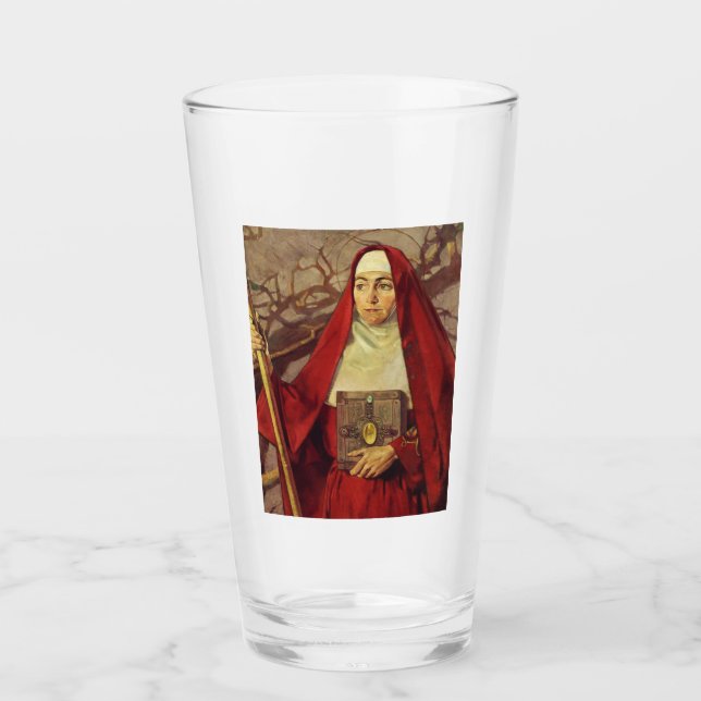 Copo De Pint Santa Brígida de Kildare Chama Celta Arte Sagrada (Frente)