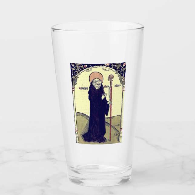 Copo De Pint Santo Benedito de Nursia Padroeiro da Europa Catól (Frente)