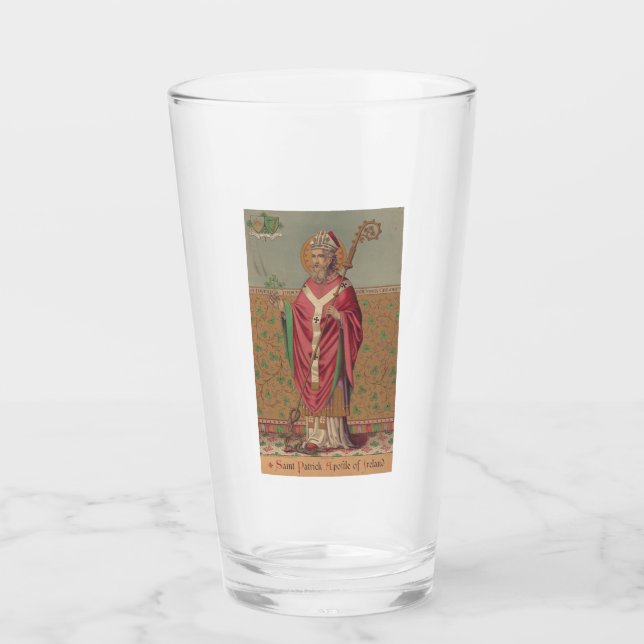 Copo De Pint Santo Patrício da Irlanda Arte Celta Sagrada (Frente)