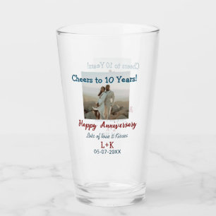 Copo De Pint Saúde aos 10 anos feliz aniversário adicione dados