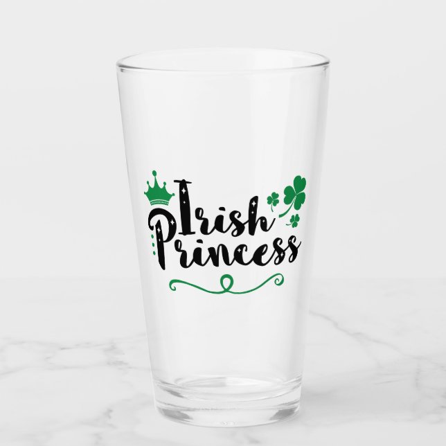 Copo De Pint Script de Dia de São Patrício de Mulheres da Princ (Frente)