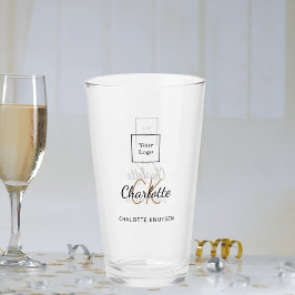 Copo De Pint Script de iniciais do monograma comercial de logot