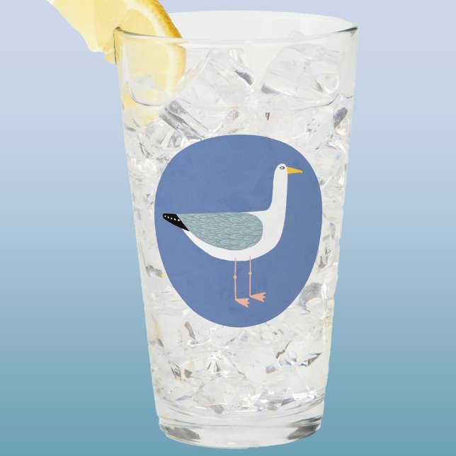 Copo De Pint Seagull divertido (Fun seagull glass tumbler)