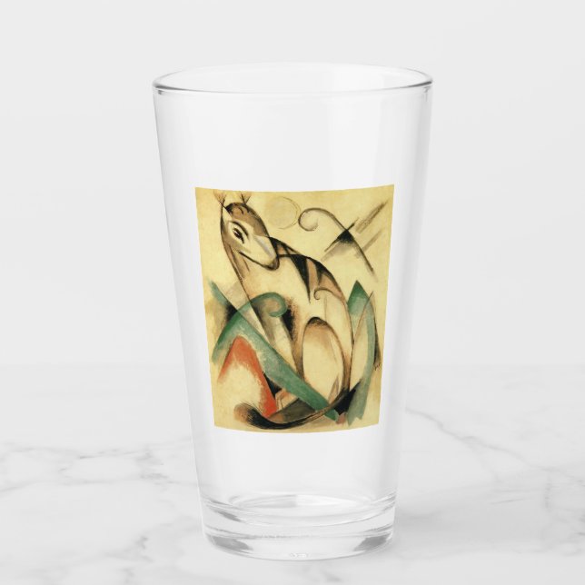 Copo De Pint Seated Mythical Animal (por Franz Marc) (Frente)