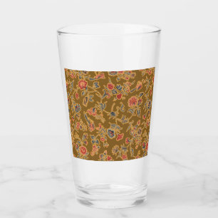 Copo De Pint Seda floral chinesa vintage do século XVIII