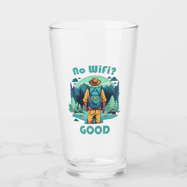 Copo De Pint Sem Wifi Bom Mochileiro (Frente)