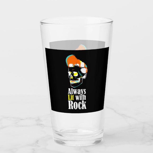 Copo De Pint Sempre iluminado com rocha (Frente)