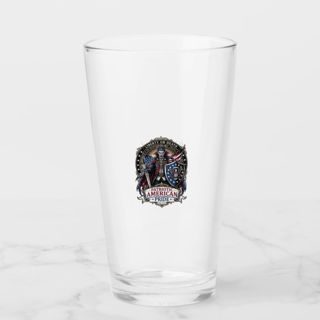 Copo De Pint Senhor da Liberdade do Vampiro Patriótico Monstro  (Frente)