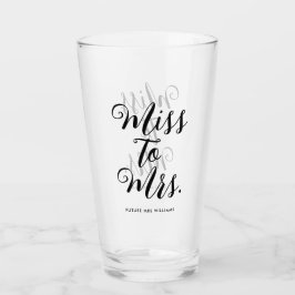 Copo De Pint Senhorita à Sra. Chá de panela Modern Bachelorette