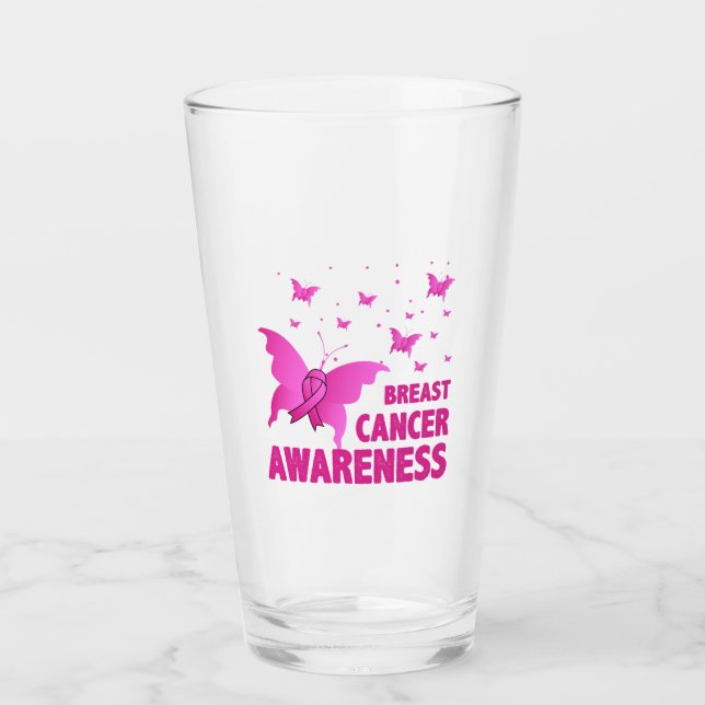 Copo De Pint Sensibilização do Cancer da Mama (Frente)
