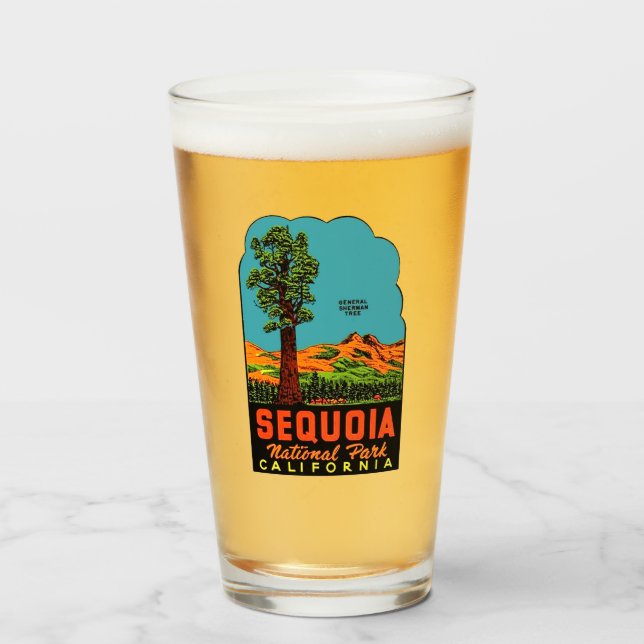 Copo De Pint Sequoia National Park, Califórnia - Pint Glass (Frente (Preenchido))