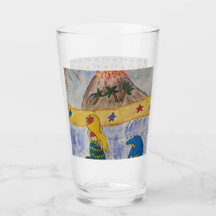 Copo De Pint Sereia Island Glass Tumbler
