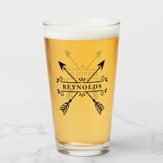 Copo De Pint Setas cruzadas russas com ID615 (Frente (Preenchido))