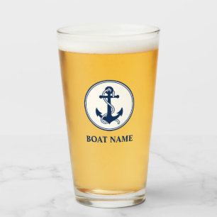Copo De Pint Seu nome de boi Blue Rope & Anchor