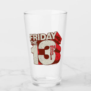 Copo De Pint Sexta-feira, 13 Logotipo 3D empilhado com sangra
