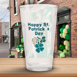 Copo De Pint Shamrock Clover Irish Happy Rua.