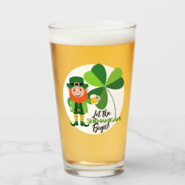 Copo De Pint Shenanigans Leprechaun Shamrock Rua dia de Patrick