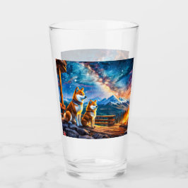 Copo De Pint Shiba Inu Star Gazing Design por Rich AMeN Gill