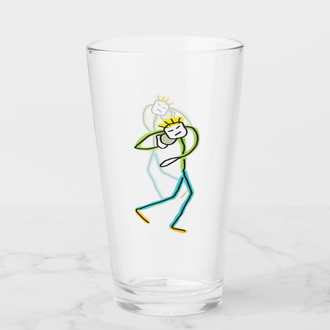 Copo De Pint Shot Put Stickman (Frente)