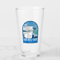 Sidi Bou Disse Tunísia Retro Viagem Art Vintage