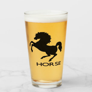 Copo De Pint Silhueta de cavalo de corrida