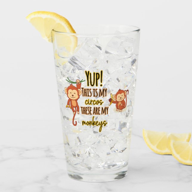 Copo De Pint Sim! Este é meu circo Estes são meus dois macacos (Gelo frontal)