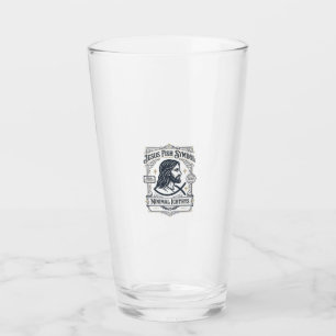 Copo De Pint Símbolo de Peixe de Jesus Minimal Ichthys Peixe de