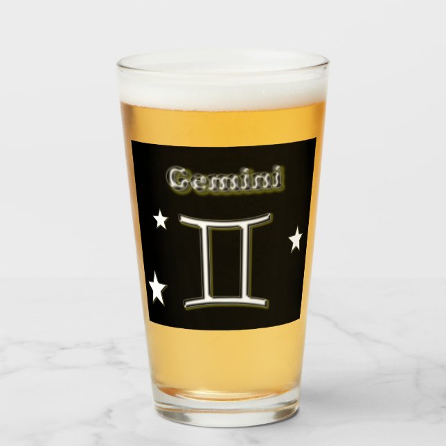 Copo De Pint Símbolo Gemini  (Frente (Preenchido))