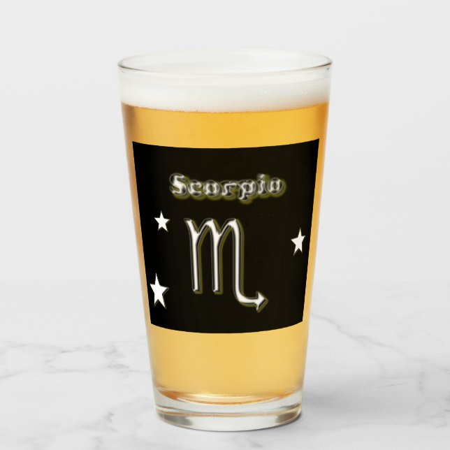 Copo De Pint Símbolo Scorpio (Frente (Preenchido))