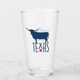 Copo De Pint Símbolos do Texas, Longhorn, azul-marinho