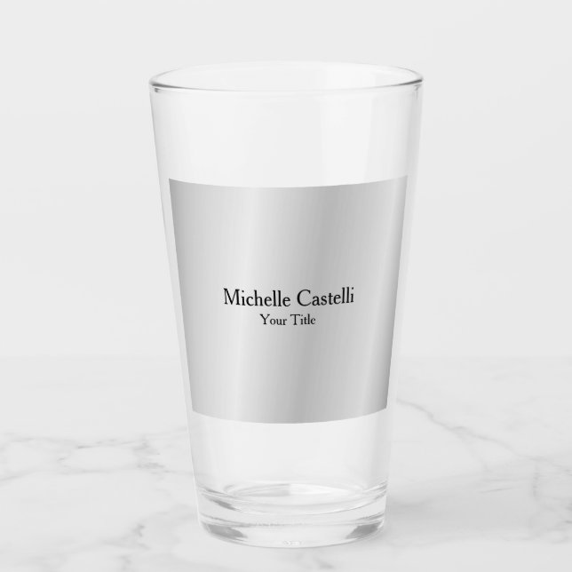 Copo De Pint Simples Cinza de prata profissional clássica exclu (Frente)