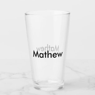 Copo De Pint simples letra inicial monograma adicione seu nome 