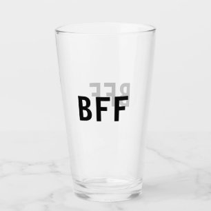 Copo De Pint Simples minimal BFF melhores amigos família nome p