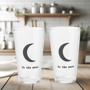 Copo De Pint Simples moderno às citações da lua