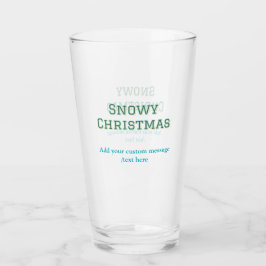 Copo De Pint Simples Natal feliz verde minimalista