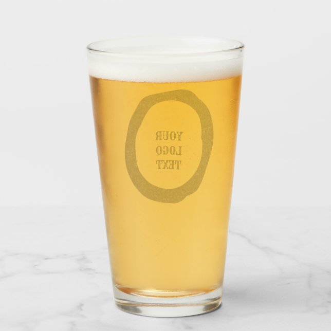 Copo De Pint Simples obrigado elegante seu elegante personaliza (Traseira (Preenchido))