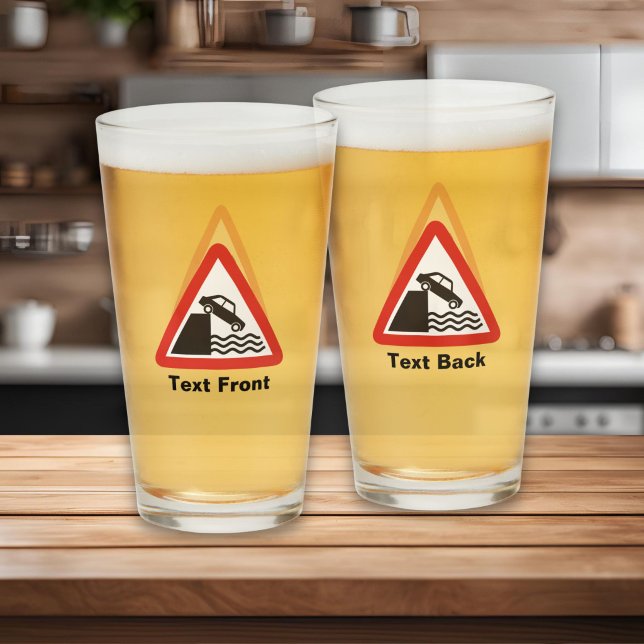 Copo De Pint Sinal de Aviso de Cais (Criador carregado)