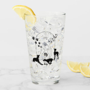 Copo De Pint Sinal Zodiac e Pets Correspondentes.Virgo - Greyho