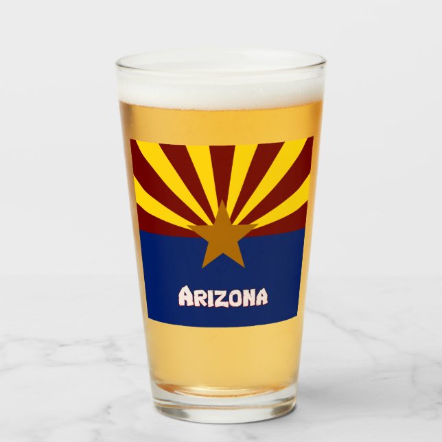 Copo De Pint sinalizador de arizona (Frente (Preenchido))