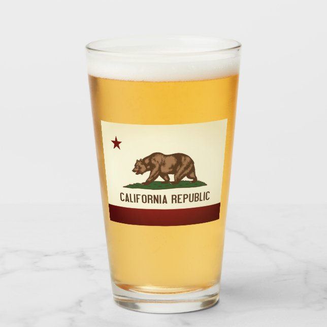 Copo De Pint Sinalizador de FLAG CALIFORNIA - (Frente (Preenchido))