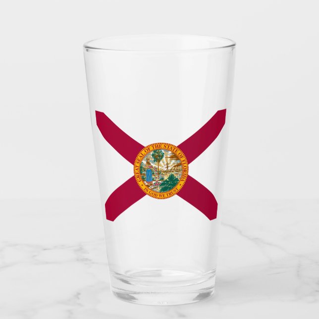 Copo De Pint Sinalizador do Estado da Flórida (Frente)