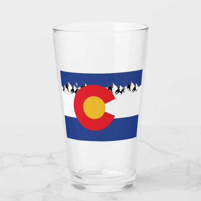 Copo De Pint Sinalizador e Montanhas do Colorado (Frente)