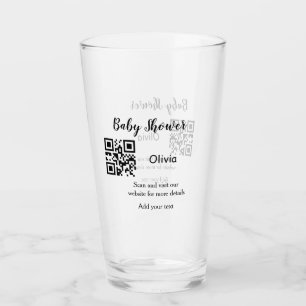 Copo De Pint site simples de chá de bebê código de barras QR ad