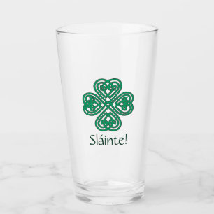 Copo De Pint Sláinte Irish Shamrock Green Celtic Lucky Clover