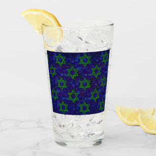 Copo De Pint SlipperyJoe's Hanukkah fileiras verdes Estrelas de