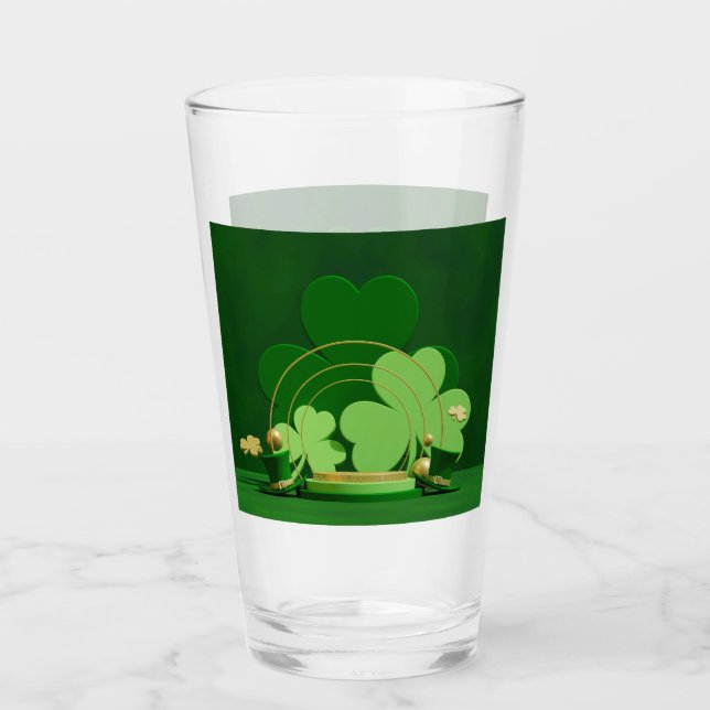 Copo De Pint SlipperyJoe's Saint Patrick's Day three-leaf clove (Frente)