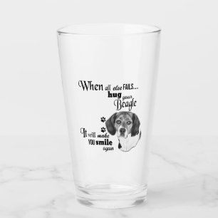 Copo De Pint Slogan da raça canina Beagle moderna art fofa