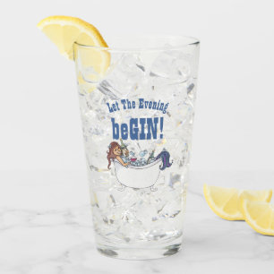 Copo De Pint Slogan GIN Engraçado - Que A Noite Seja Sereia GIN
