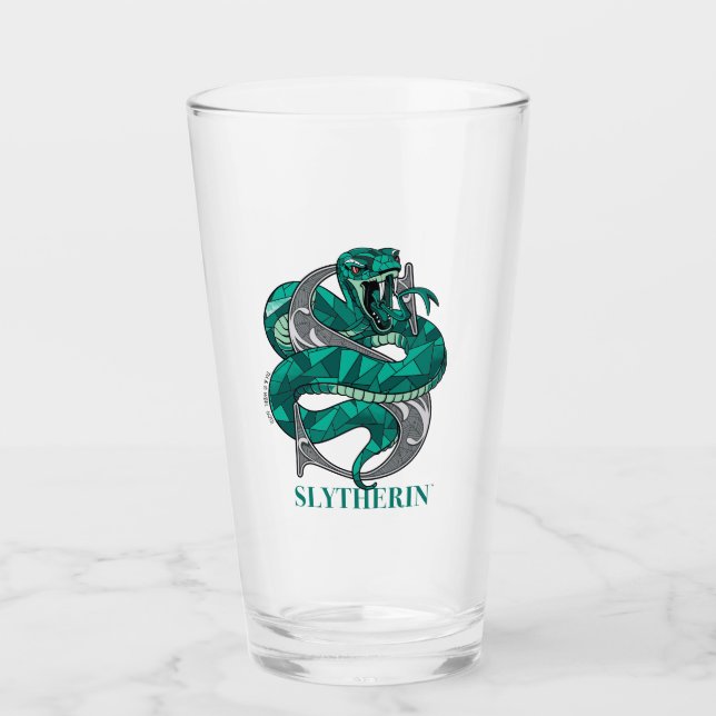 Copo De Pint SLYTHERIN™ Crosshatch Emblem (Frente)