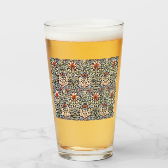 Copo De Pint Snakeshead Pattern (por William Morris) (Frente (Preenchido))